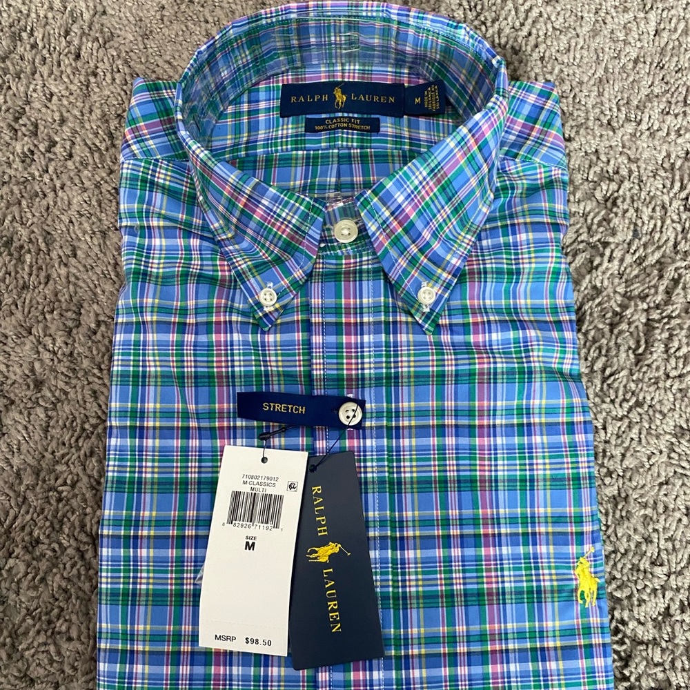 Ralph Lauren Plaid Oxford Shirt NWT